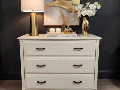 Custom Refinished Solid Wood 3-Drawer Nightstand Pair - Pristine