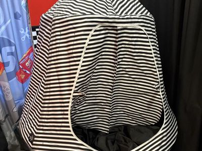 Kids Hanging Cuddle Hammock Chair Black and White Striped Sensory Swing