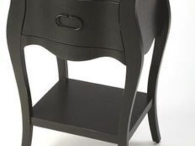 Butler Rochelle Black 1 Drawer Nightstand