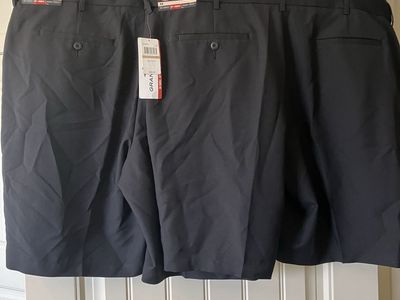 Grand Slam Performance Golf Shorts Size 42 Black New With Tags Expandable Waist