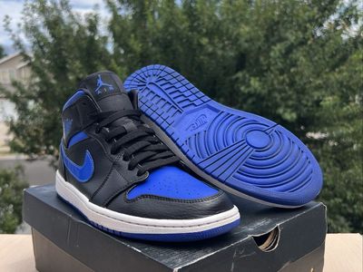 Air Jordan 1 Mid "Black Hyper Royal” Men's US 9