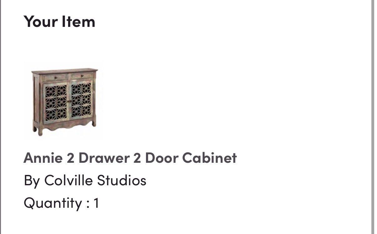 Annie 2 Drawer 2 Door Cabinet