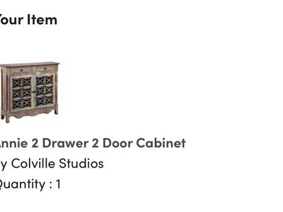 Annie 2 Drawer 2 Door Cabinet