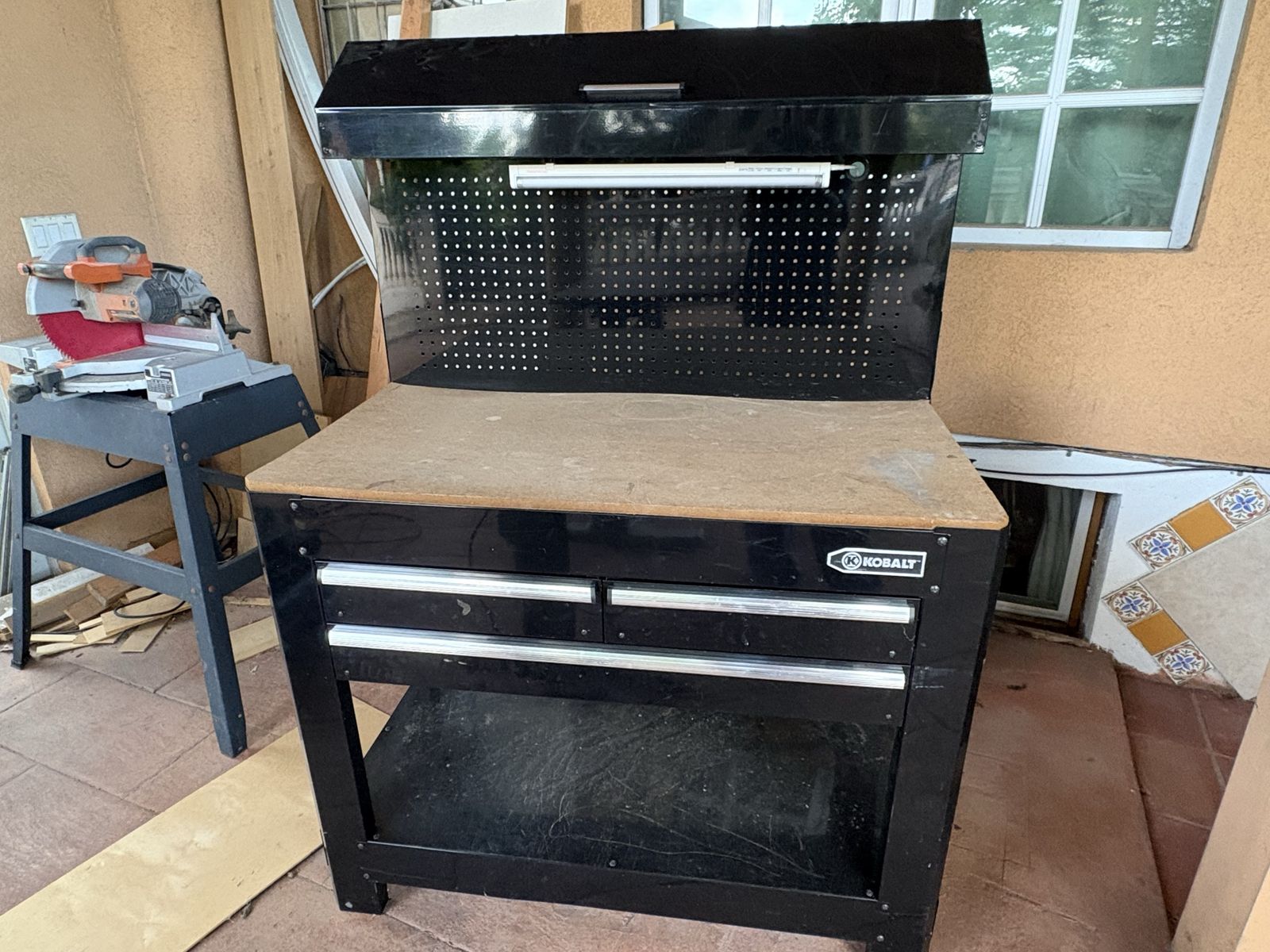 Kobalt Work Bench w/ Drawers, Light, Hooks