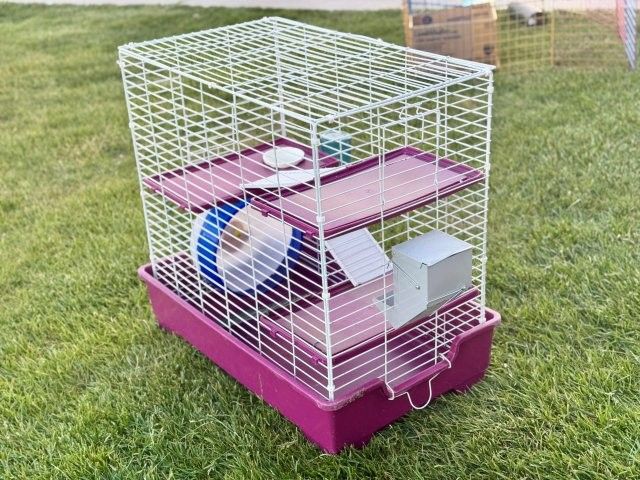 Multi-Level Small Pet Cage with Rolling Base