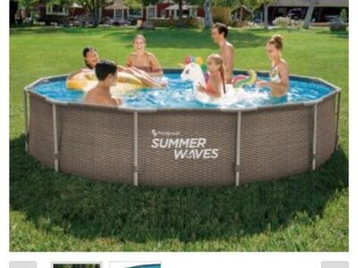 Summer Waves 14ft Swimming Pool Set Pump Filter
