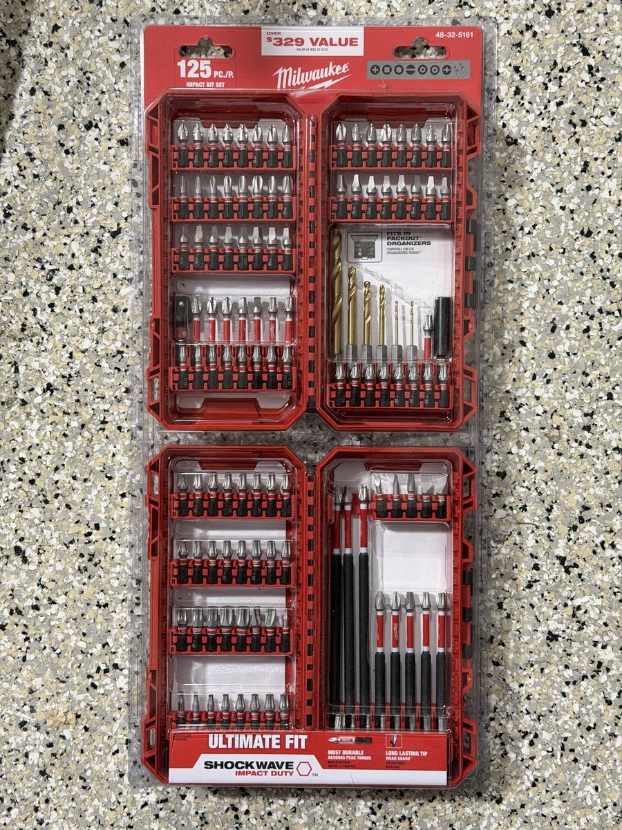 Milwaukee SHOCKWAVE Impact Duty 125-Piece Impact Bit Set (48-32-5161)