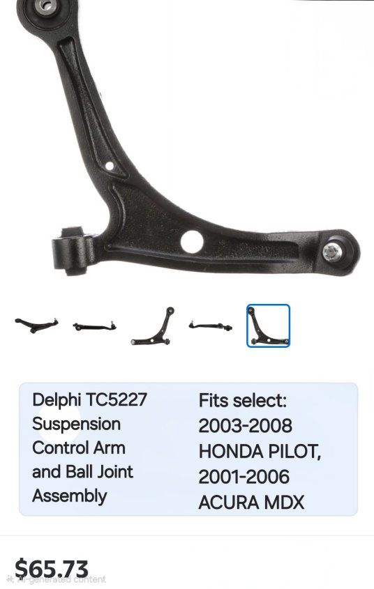 Delphi TC5227 Suspension Control Arm and Ball Joint Assembly
