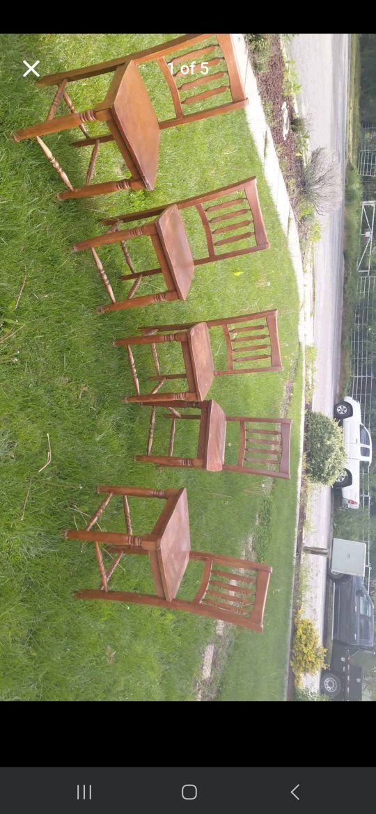 wooden chairs