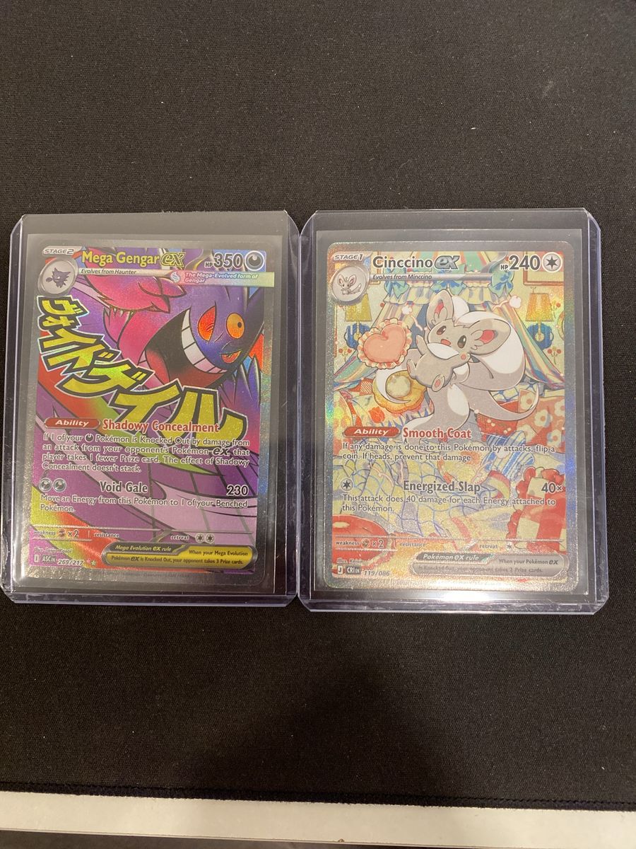 Mega Gengar ex and cinccino ex both perfect condition