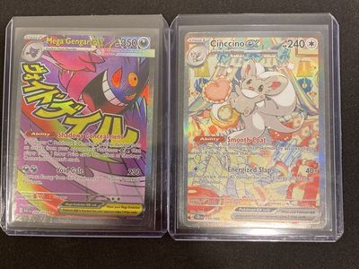 Mega Gengar ex and cinccino ex both perfect condition