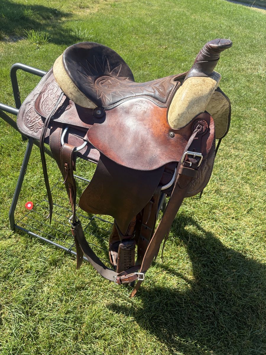 American Saddlery All-Around Rawhide Roping Saddle