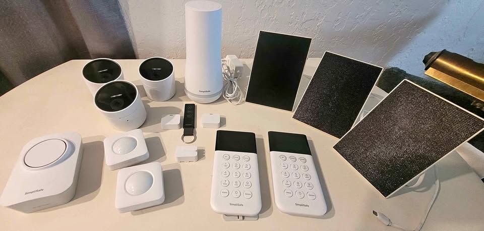SimpliSafe Home Security System: Base, Keypads, Cameras, Sensors, Solar Chargers & Keychain Remote