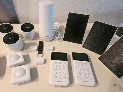 SimpliSafe Home Security System: Base, Keypads, Cameras, Sensors, Solar Chargers & Keychain Remote