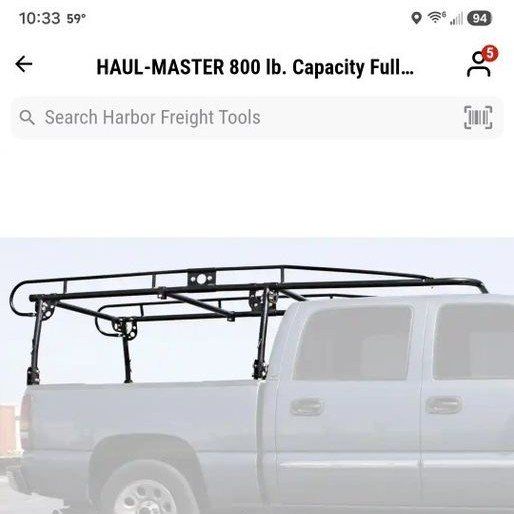 NEW* Haul master 800lb truck rack