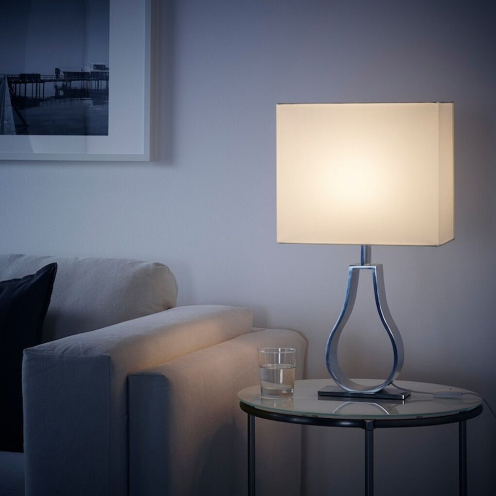 IKEA KLABB LED table lamp nickel