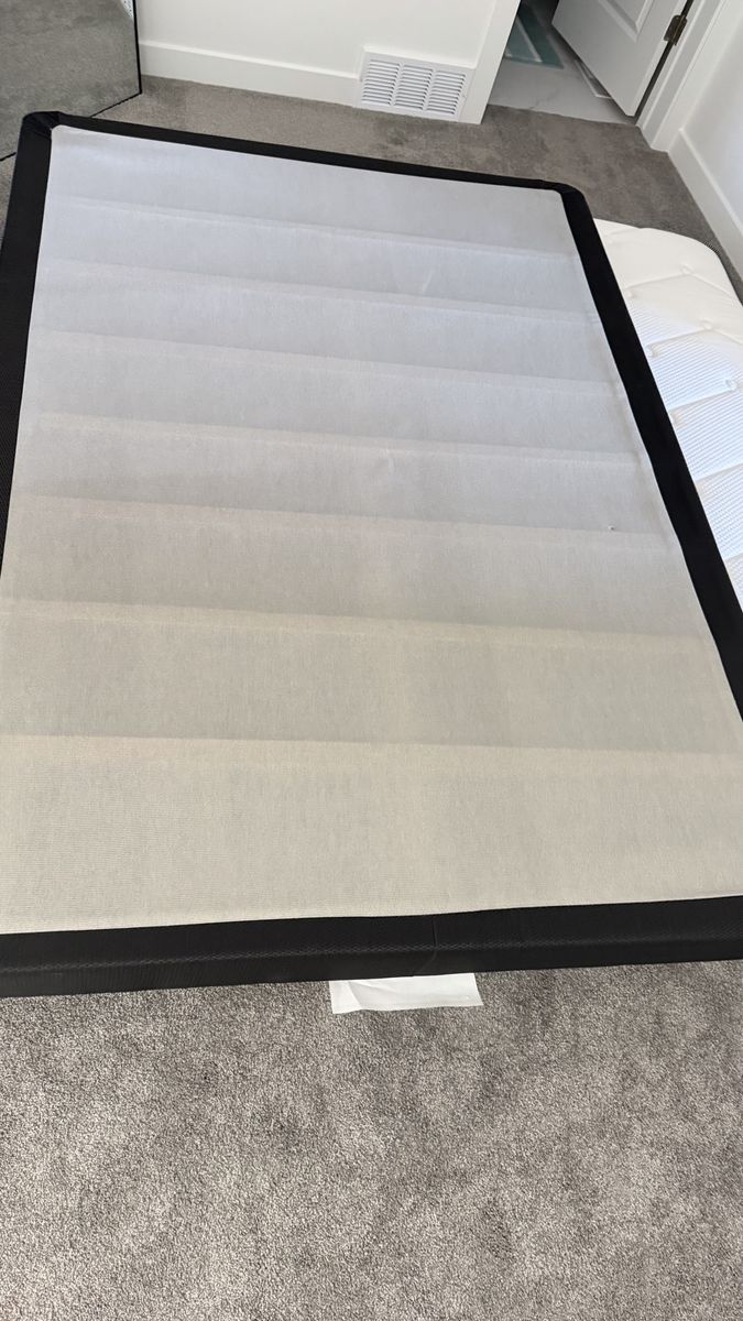 Full Mattress and Box Spring Set - White & Black