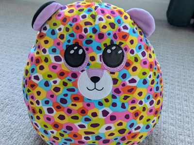 TY Squish-A-Boo Giselle the Leopard Plush Pillow