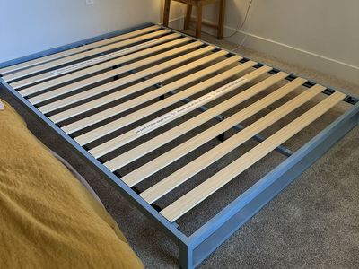 Blue Metal Queen Bedframe