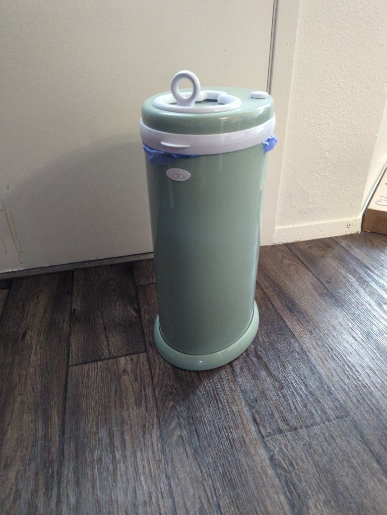 Ubbi Steel Diaper Pail - Sage Green, Odor Locking, Eco-Friendly