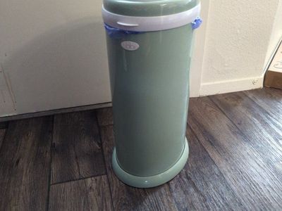Ubbi Steel Diaper Pail - Sage Green, Odor Locking, Eco-Friendly