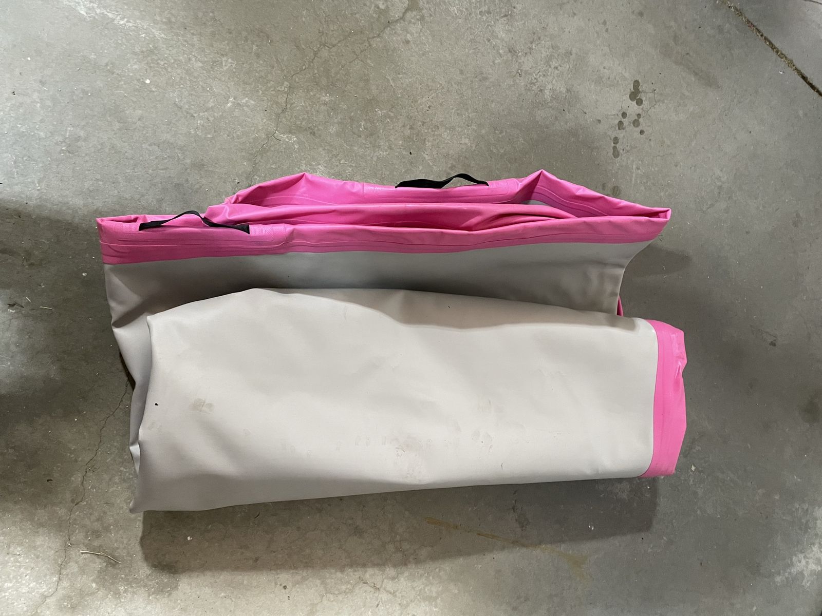 Pink and Gray Inflatable Tumbling Mat