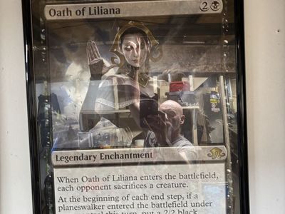 Magic: The Gathering Oath of Liliana,Oath of Gideon, and Oath of Jace Framed Legendary Enchantment Card Art