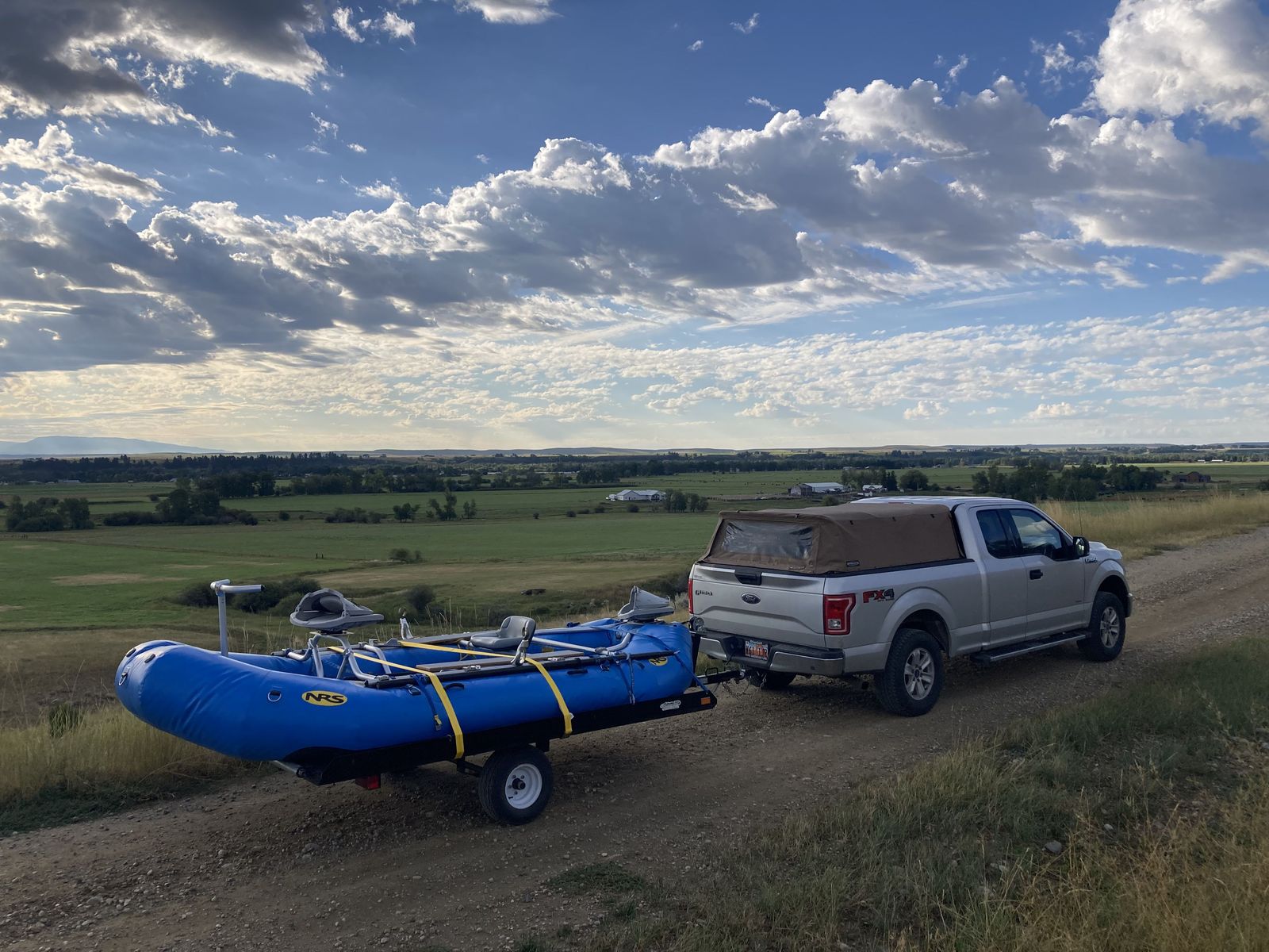 NRS 14' Fishing Raft with Trailer