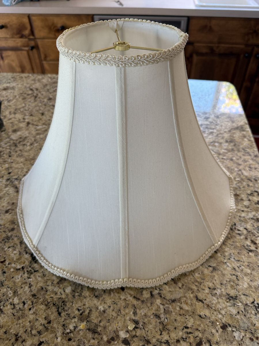 Vintage lampshade only creamy color 11” T 16” W