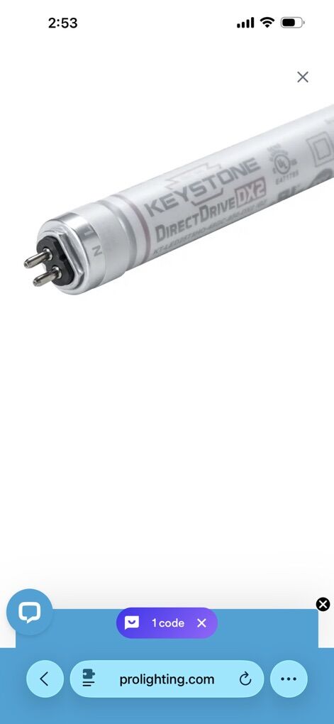 Keystone 48 25W LED T5HO Shatterproof Lamp