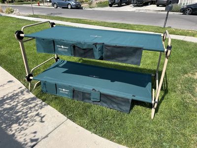 Disc-O-Bed XL Camping Bunk Bed Cots (Two full sets available)