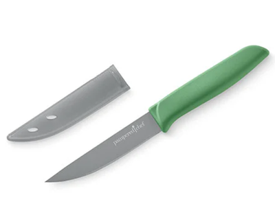 Pampered Chef Coated Paring Knife with Protective Sheath Green