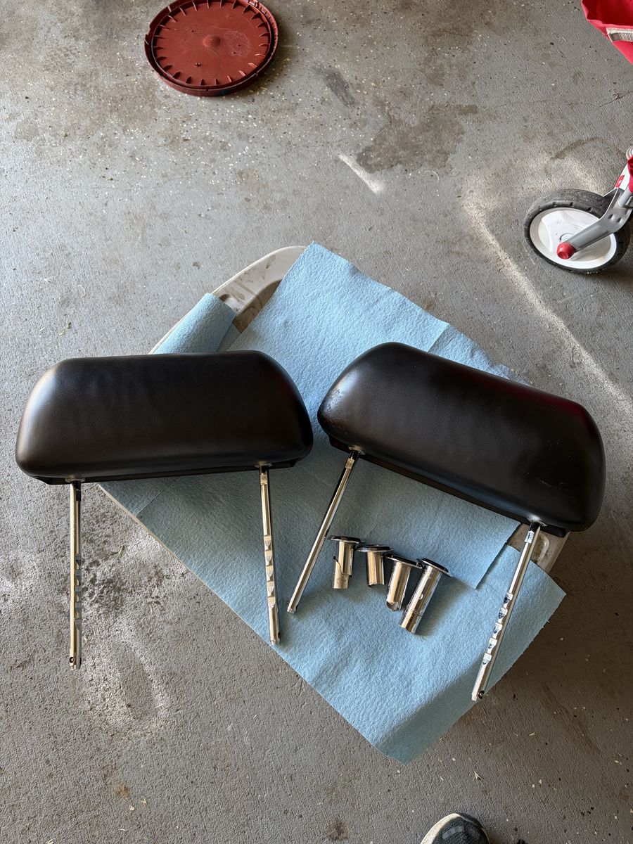1968 Ford Mustang Cougar Dual Post Headrest set C8AB-62611-A08