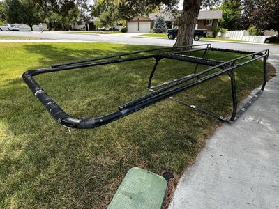 Universal Truck Bed Ladder/ Pipe Rack Utility Frame - Heavy Duty Steel, Black (free)