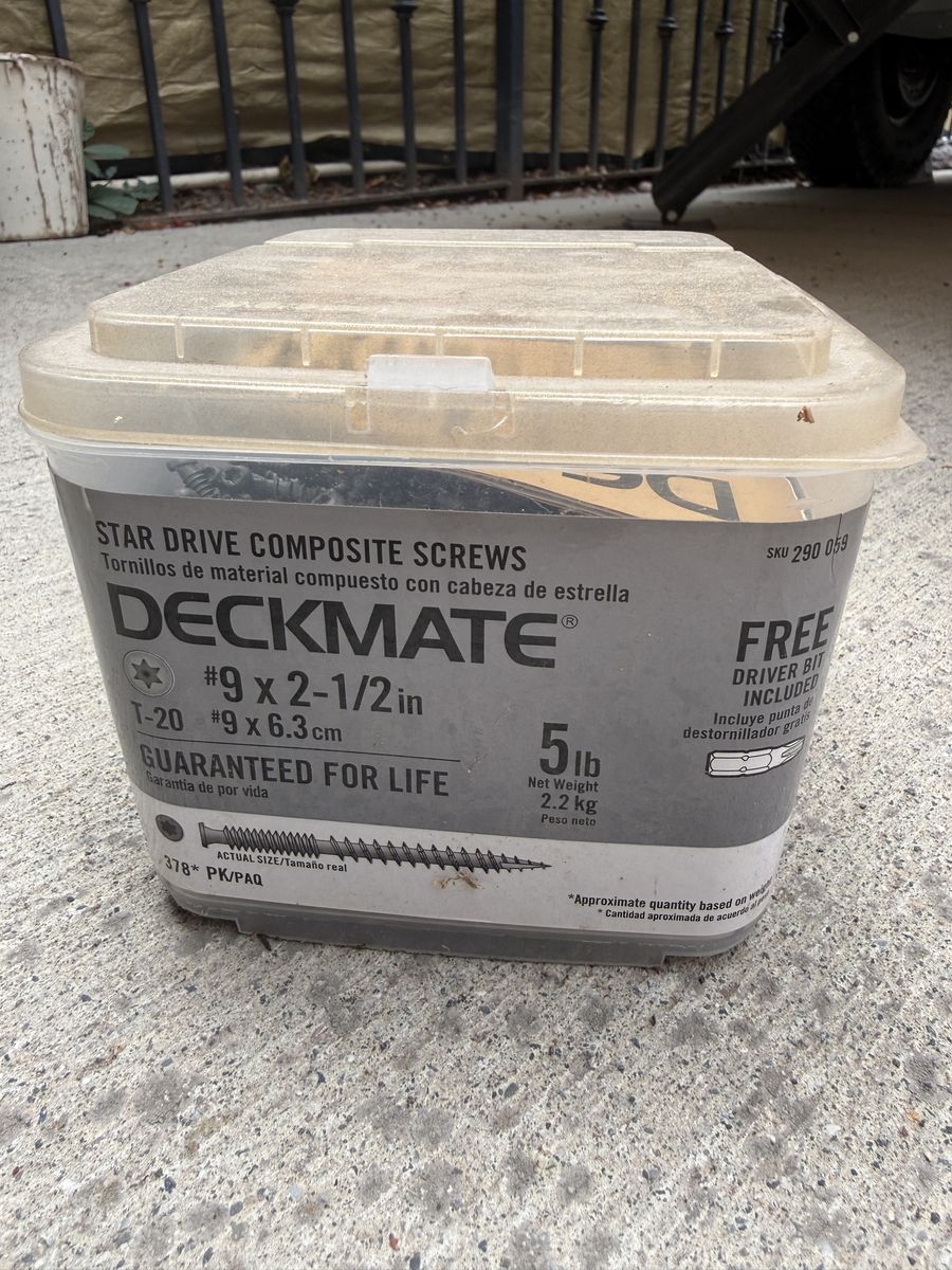 DECKMATE Gray #9 x 2-1/2 in Star Drive Composite Screws, 5lb (Approx. 378 screws)