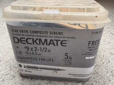 DECKMATE Gray #9 x 2-1/2 in Star Drive Composite Screws, 5lb (Approx. 378 screws)