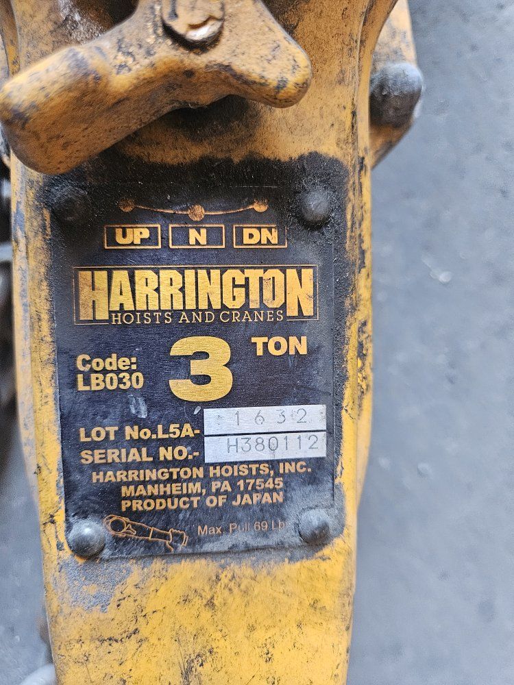 Harrington 3 Ton chain Hoists