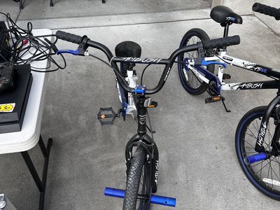 Kent Ambush BMX Freestyle Bike - Black/Blue, 20-inch Wheels, Rotor, Pegs, Great Condition