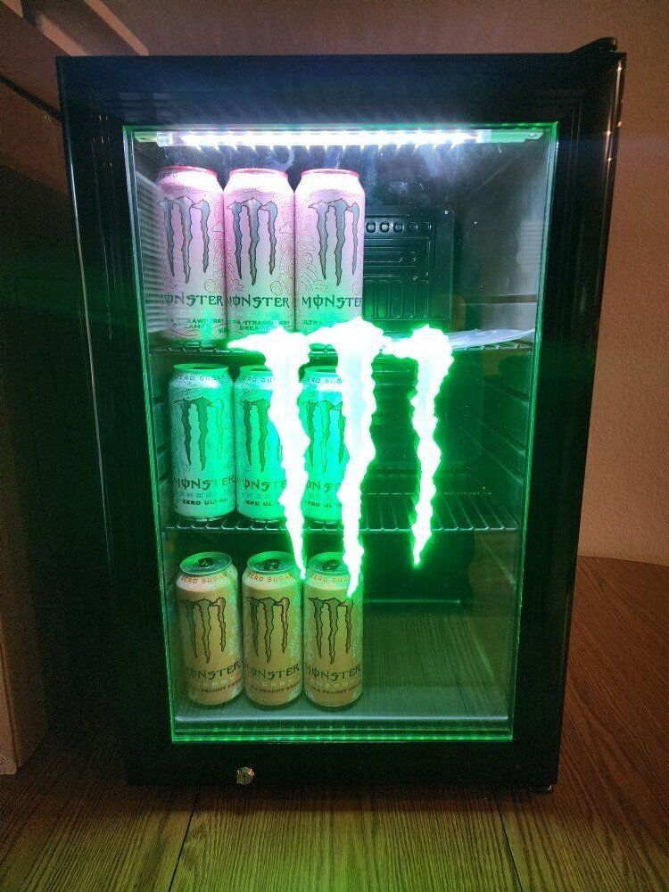 Monster Energy Fridge LED Lighted! New In Box!