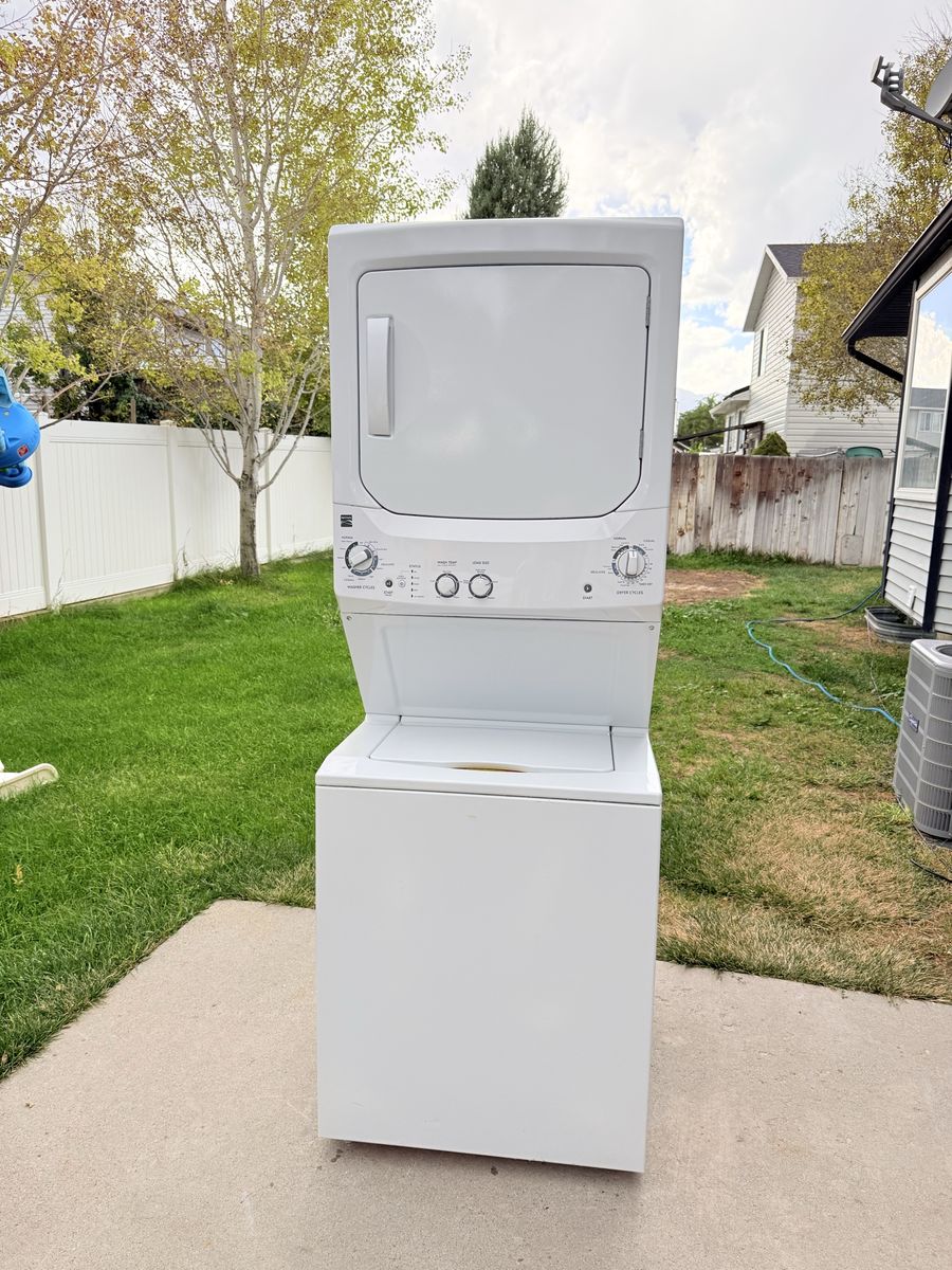 Kenmore White Stackable Laundry Center Washer and Dryer Unit