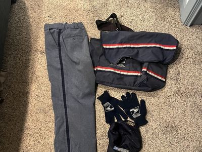 Vintage USPS Postal Service Carrier Gear/Messenger Bag & Workwear Set