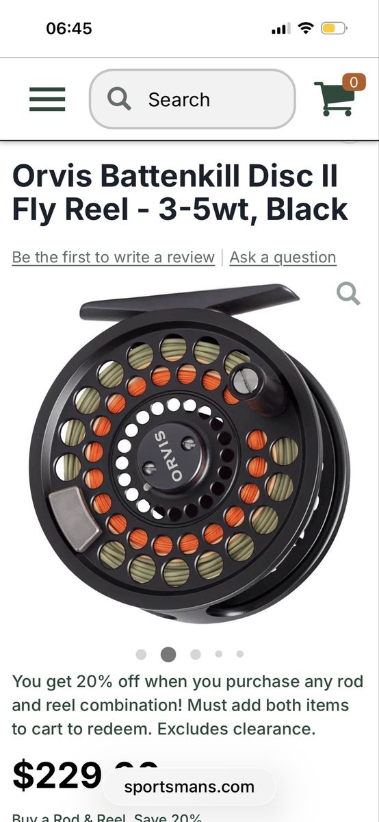 Orvis Battenkill Disc Reel and extra spool New!