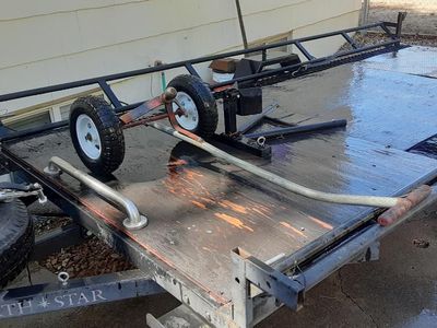 12x6 Utility Trailer with Motorcycle Chock and Spare Tire and Ramp ...