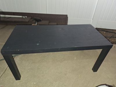 Mainstay Black Modern Minimalist Coffee Table 39" x 19"