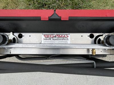 Camp Chef Professional 2-Burner Outdoor Cooking System w/ Fold-Out Legs & Wind Panel