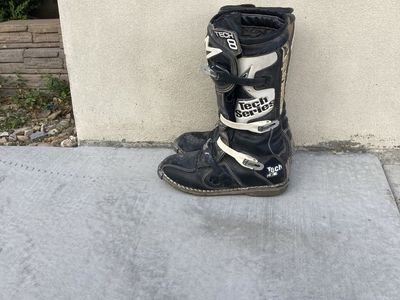Alpinestars Tech 8 Series Motocross Boots - Black/White, Used, Size 12