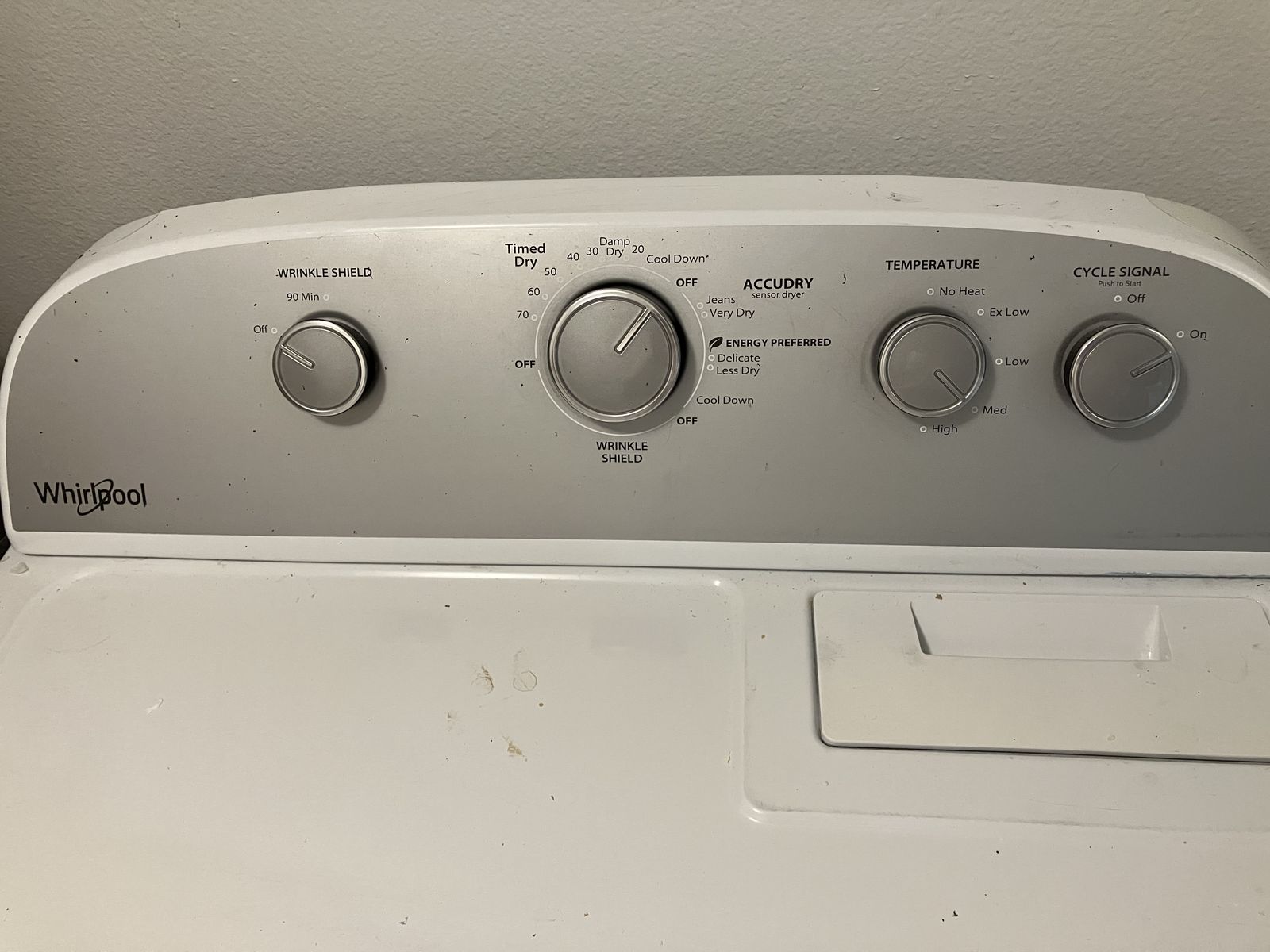 Whirlpool gas dryer
