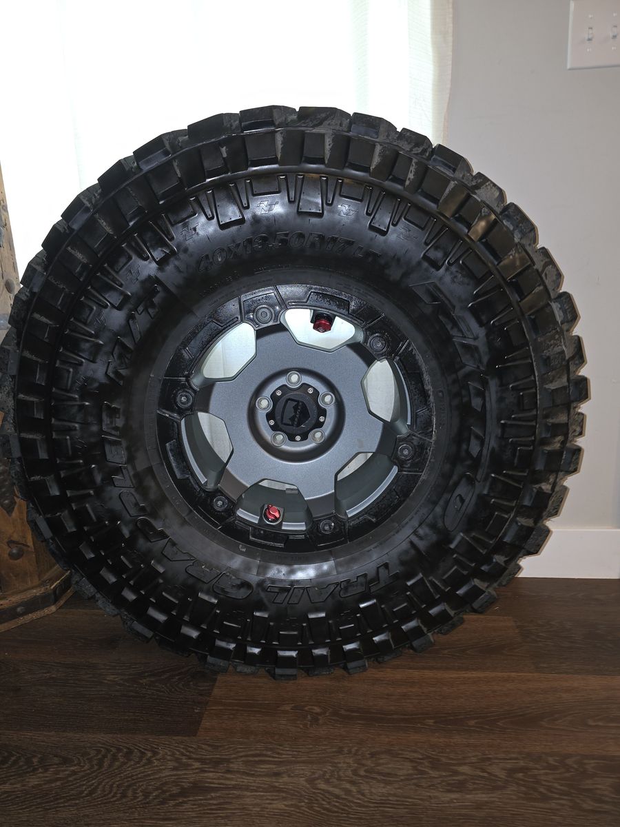 Nitto Grappler 40x13.50R17LT Off-Road Tire on KMC KM235 Grenade Wheel