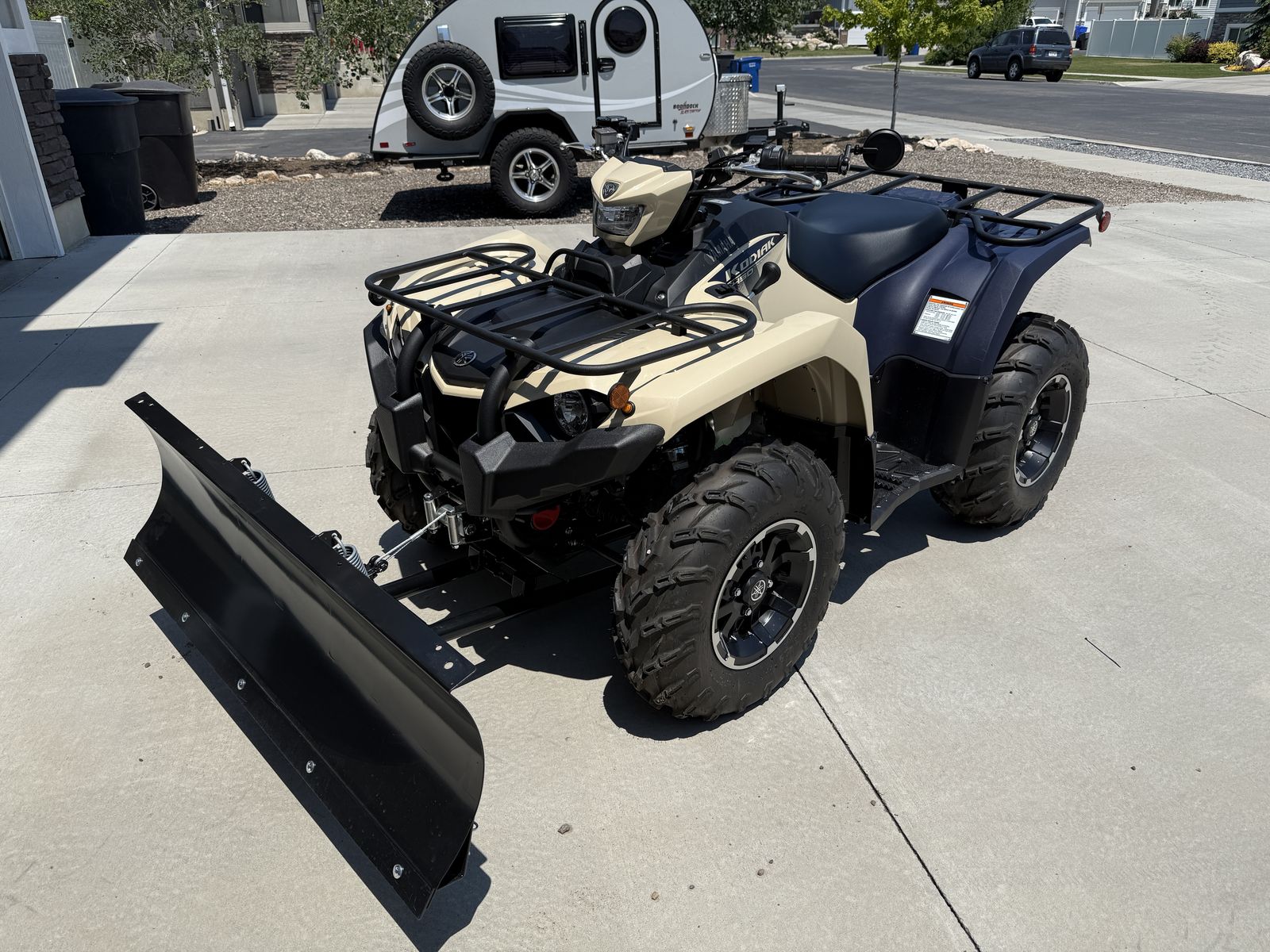 2025 Yamaha Kodiak 450 EPS SE ATV with Warn Provantage II Plow - Excellent Condition