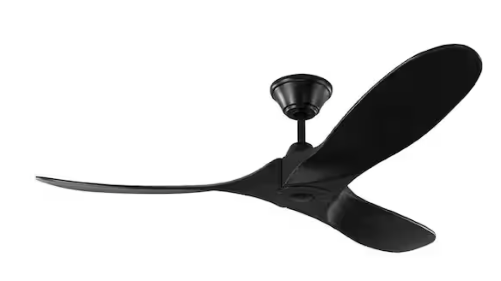 52 in. Modern Indoor/Outdoor Matte Black Ceiling Fan *** MSRP 799 ***